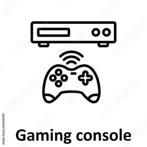 Gaming console Vector Icon which can easily modify or edit
