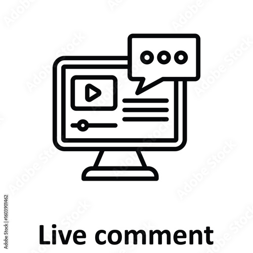 Live comment Vector Icon which can easily modify or editLive comment Vector Icon which can easily modify or edit