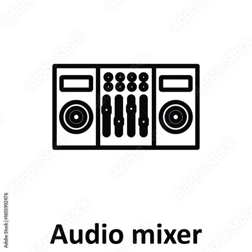 Audio mixer Vector Icon which can easily modify or edit
