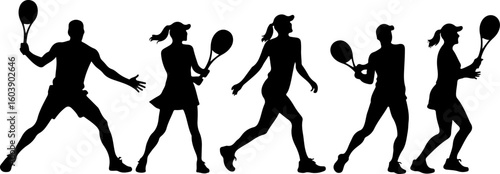 Tennis Player Silhouettes Collection