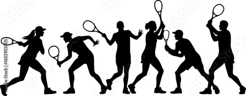 Tennis Player Silhouettes Collection

