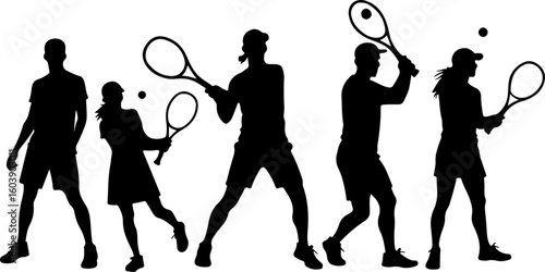 Tennis Player Silhouettes Collection
