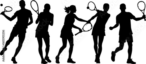 Tennis Player Silhouettes Collection
