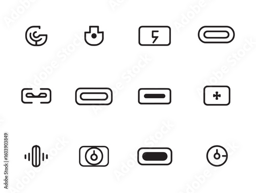 Toggle Switch ultra minimalist 2D line art