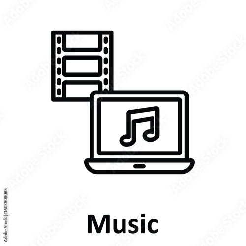 Music Vector Icon which can easily modify or edit
