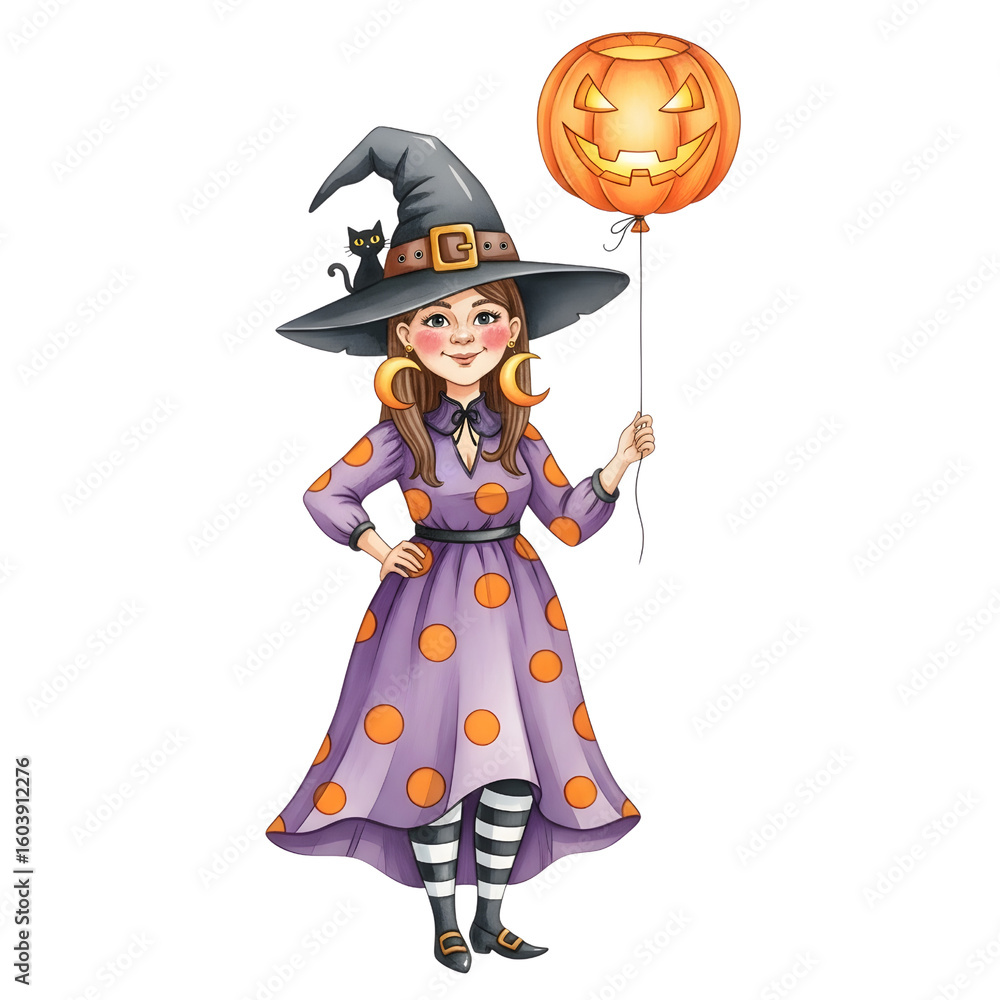 halloween witch with pumpkin halloween witch with pumpkin