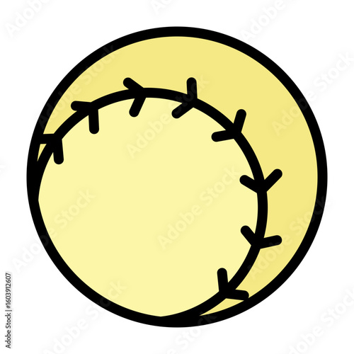 Baseball Vector Filled Icon Design