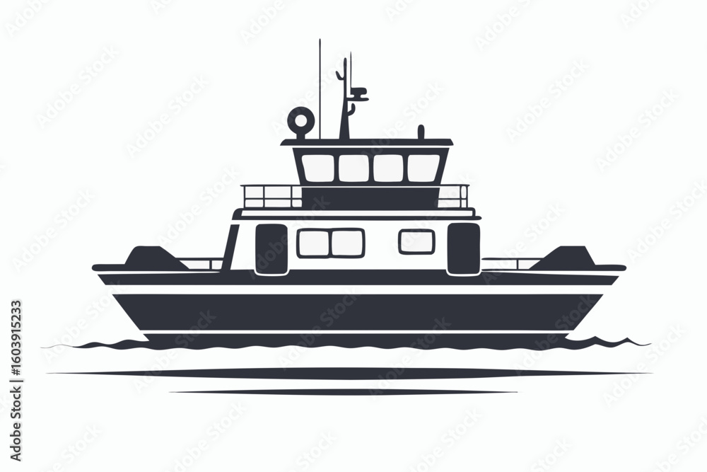 Fototapeta premium vector illustration of a ship