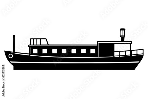 vector illustration of a ship