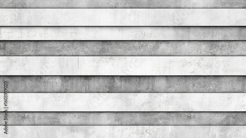 Horizontal layered concrete wall texture design grey white background