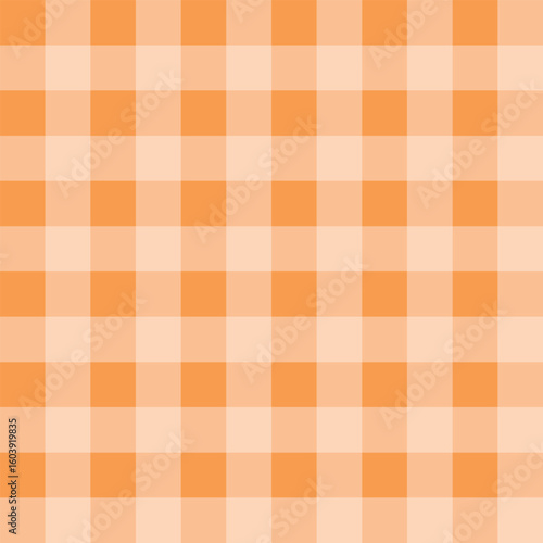 Vector gingham pattern in orange tones. Perfect for picnic designs, wrapping paper, and cheerful backgrounds.