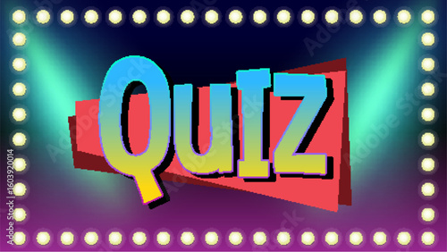 Vibrant Game Show Quiz Vector Illustration