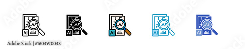 Ai-Powered Analytics  Icon Set Multiple Style Collection