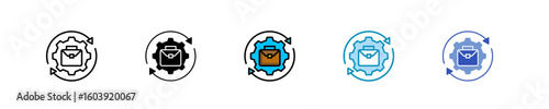 Business Automation  Icon Set Multiple Style Collection