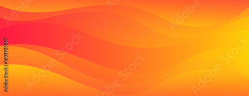 Bright orange gradient background with liquid wave shapes. Abstract banner design. Suitable for businesses, sale banners, ads, events, templates, pages, websites, and others