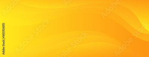 Bright yellow gradient background with liquid wave shapes. Abstract banner design. Suitable for businesses, sale banners, ads, events, templates, pages, websites, and others