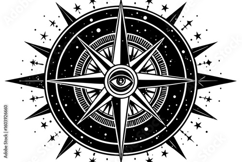 compass rose vector