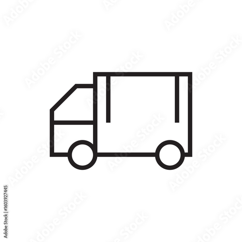 truck tempo van icon outline editable stroke line drawing eps