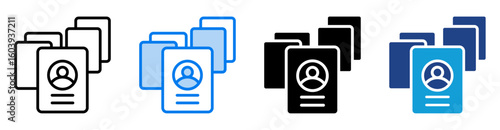 Uncovered icon set multiple style collection