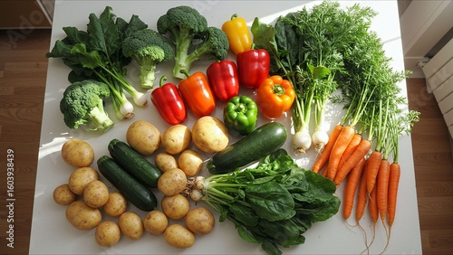 Assorted Fresh Vegetables on Table