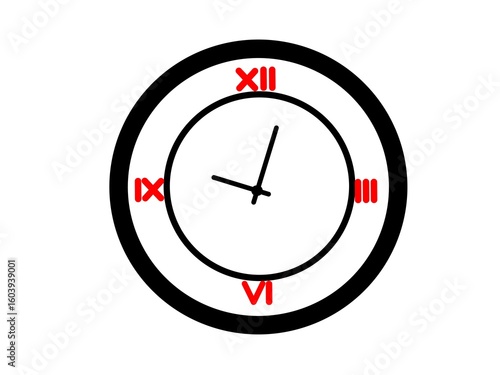 Free Download Simple Clock Roman Numerals Graphic Icon Time - GFXLoad
