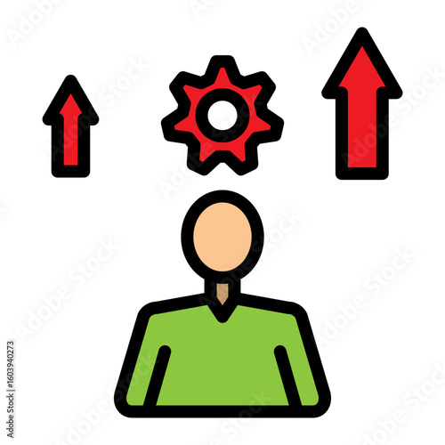 Personal Development Plan Vector Filled Icon Design