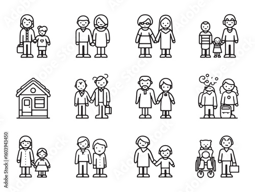 Volunteer Awareness ultra minimalist 2D line art