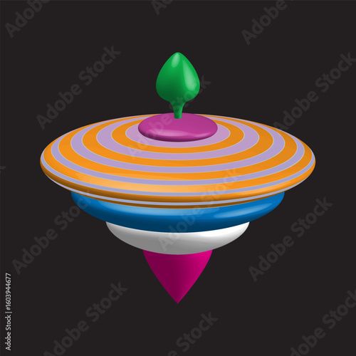 3d render of an abstract rainbow