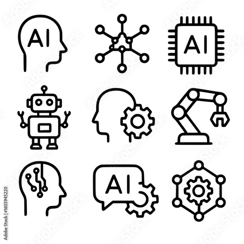 AI and Robotics Icon Set