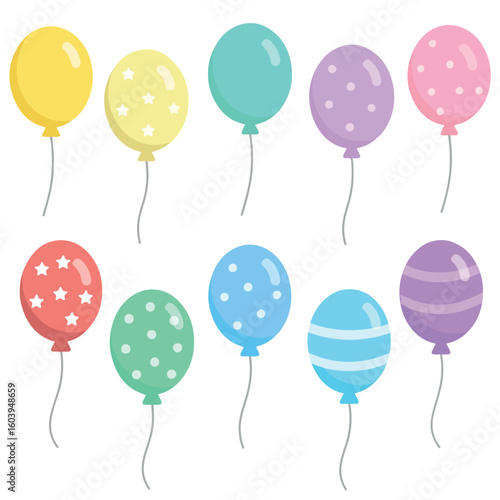 vector illustration of a colorful balloons