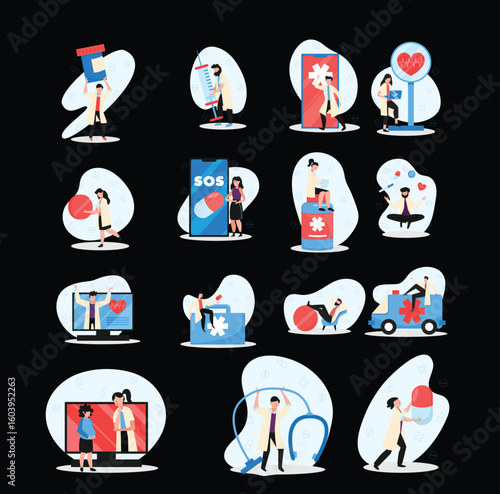 Medical Related icons and illustrations EPD Files