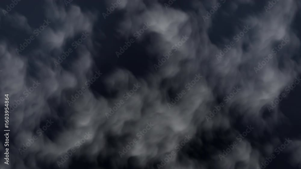 Vidéo Stock Thick, dark stormy cloud cover casting an ominous shadow ...
