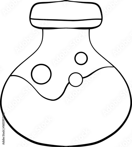 back to school apple, school suppliers element for teacher classroom decoration. beaker doodle line. vector file.