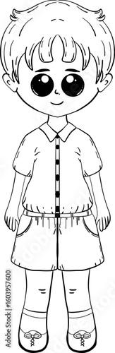 back to school apple, school suppliers element for teacher classroom decoration. school boy doodle line. vector file.