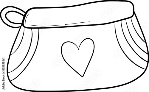 back to school apple, school suppliers element for teacher classroom decoration. pencil case doodle line. vector file.