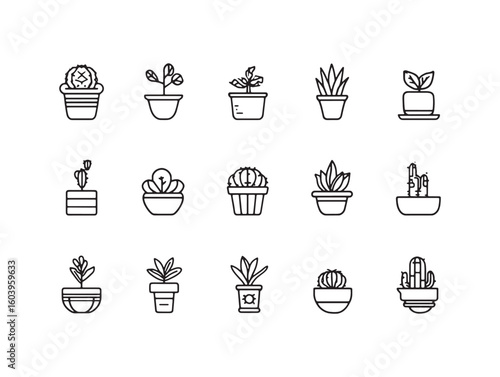 wall planter ultra minimalist 2d line art