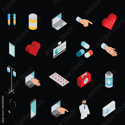 Medical Related icons and illustrations EPD Files