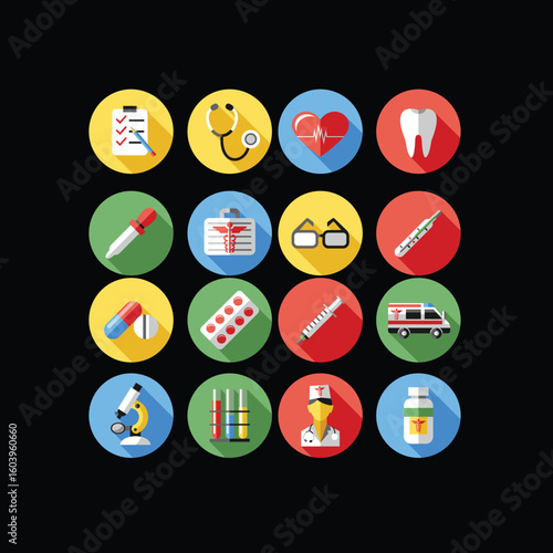 Medical Related icons and illustrations EPD Files