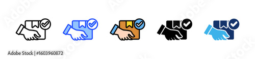 Package Delivery Icon Collection With Multiple Styles