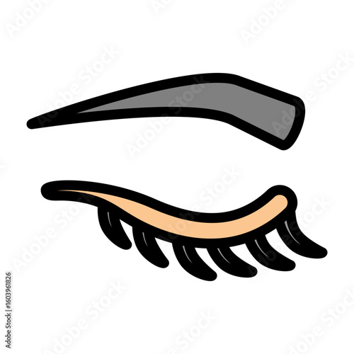 Eye Close Vector Filled Icon Design