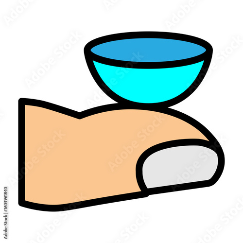 Contact Lens Vector Filled Icon Design