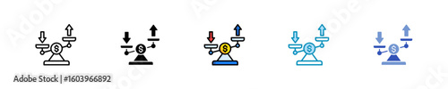 Variable Costs  Icon Set Multiple Style Collection
