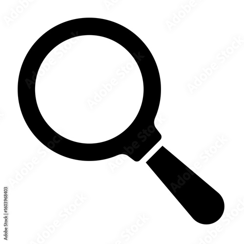 magnifying glass glyph icon for zoom and search inspection