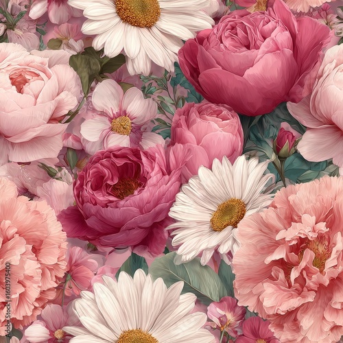 Wallpaper Mural Floral arrangement celebration garden digital art vibrant environment close-up view beauty of nature Torontodigital.ca