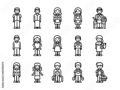 Youth Volunteer Program Minimalist Icons