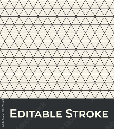 editable stroke seamless triangle pattern