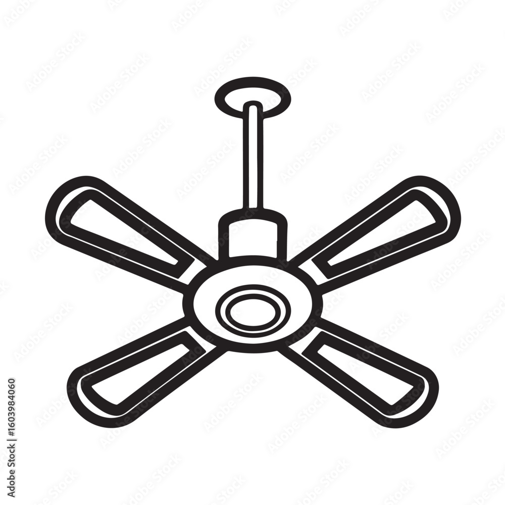 Obraz premium Ceiling Fan Icon vector