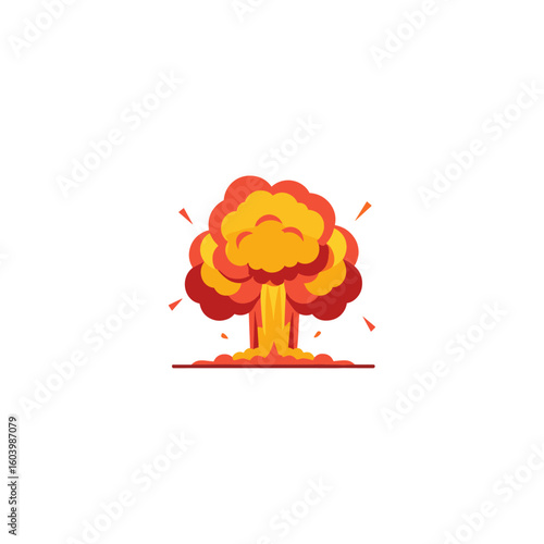 Explosion effect icon logo flat vector design