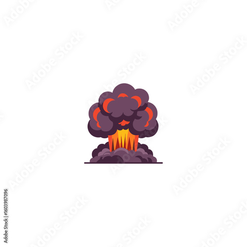 Explosion icon logo flat vector design