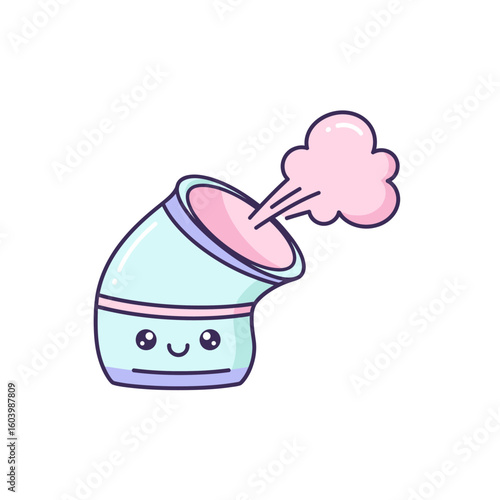 Cute Cartoon Air Freshener with Smiling Face in Pastel Colors for Freshening and Decoration